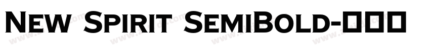 New Spirit SemiBold字体转换
